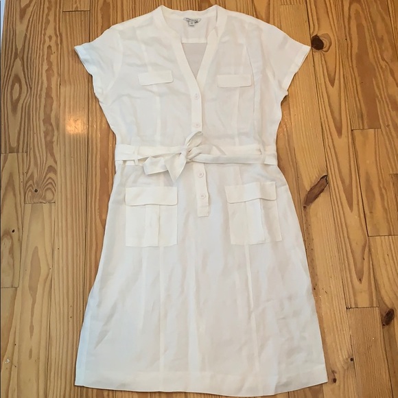 linen tie waist dress